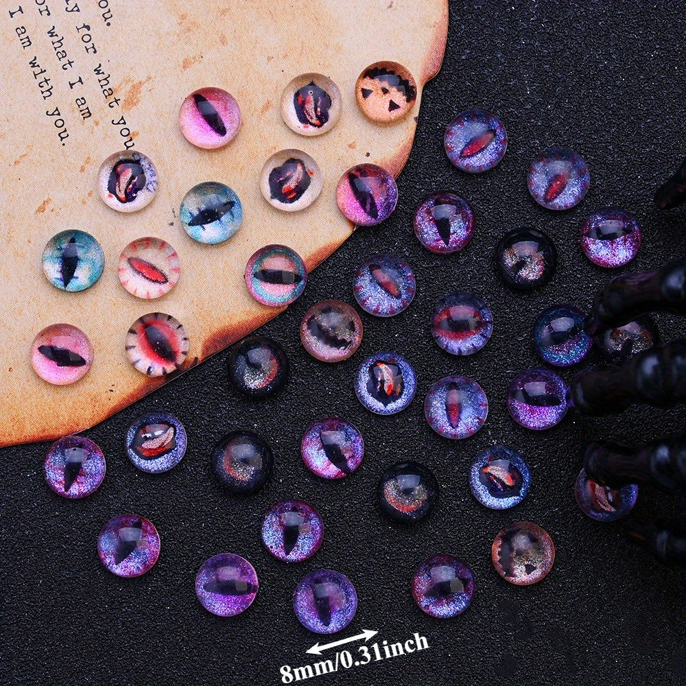 Halloween Evil Eye Glaze Beads
