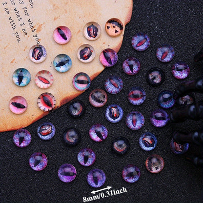 Halloween Evil Eye Glaze Beads