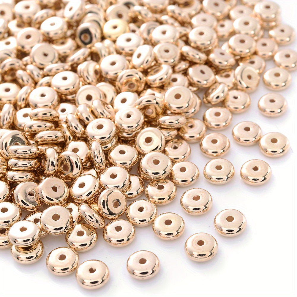 6mm Flat Round Plastic Spacer Beads