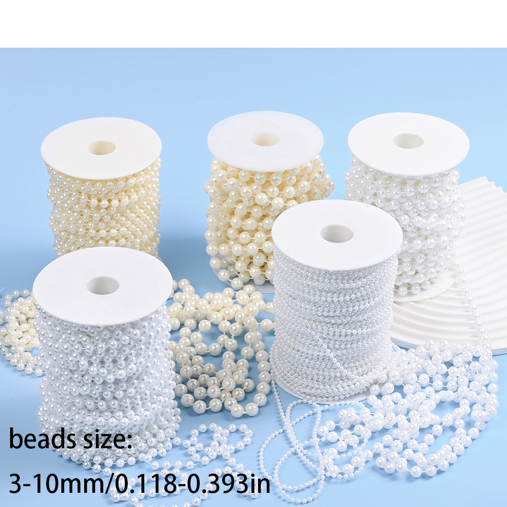Pearl-Shaped Acrylic Spacer Beads