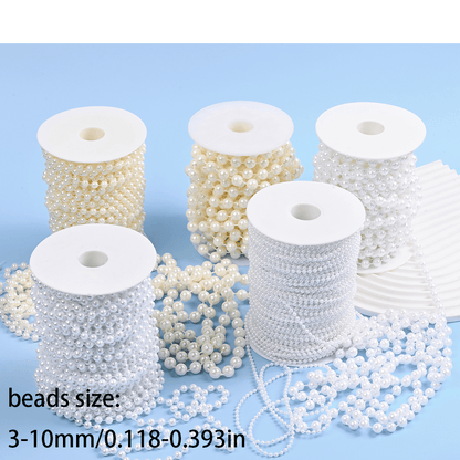 Pearl-Shaped Acrylic Spacer Beads