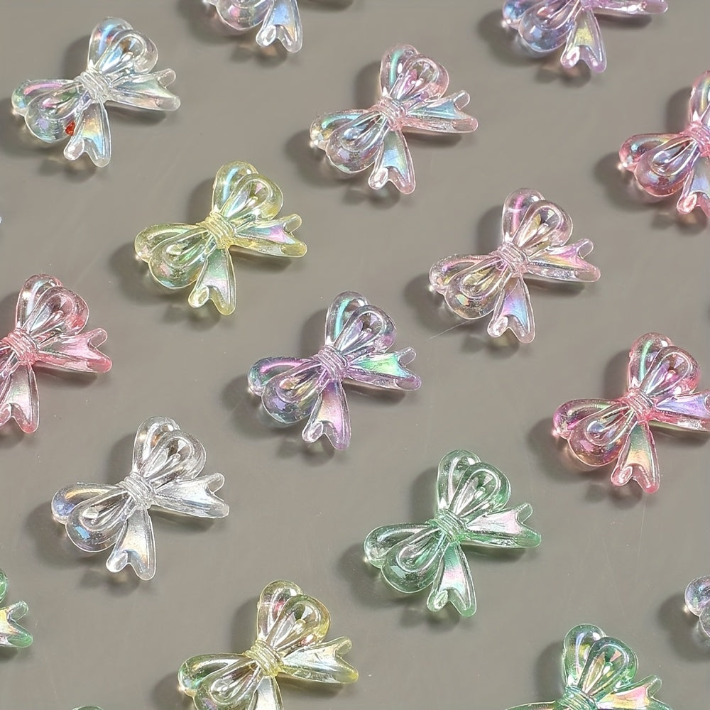Silvery Core Acrylic Pattern Round Beads