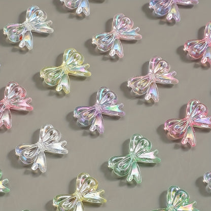 Silvery Core Acrylic Pattern Round Beads