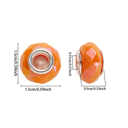 European Style Colorful Crystal Rhinestone Big Hole Beads