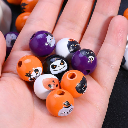 16mm Halloween Wooden Beads