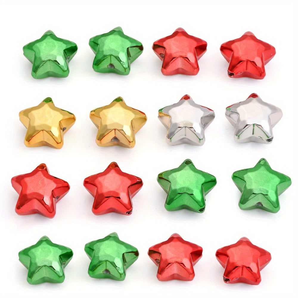 18x19mm Christmas Star Acrylic Beads