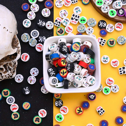 Halloween Ghost Clay Beads