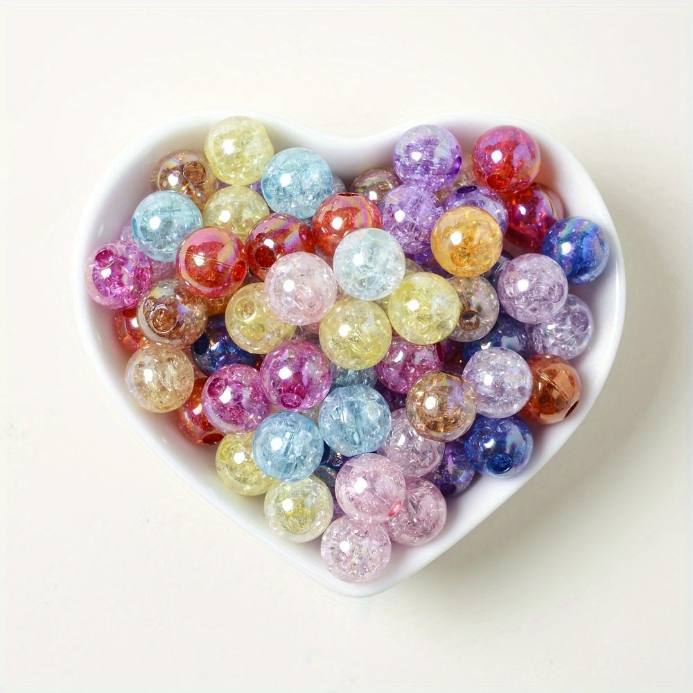 Glossy Flat Round Acrylic CCB Spacer Beads