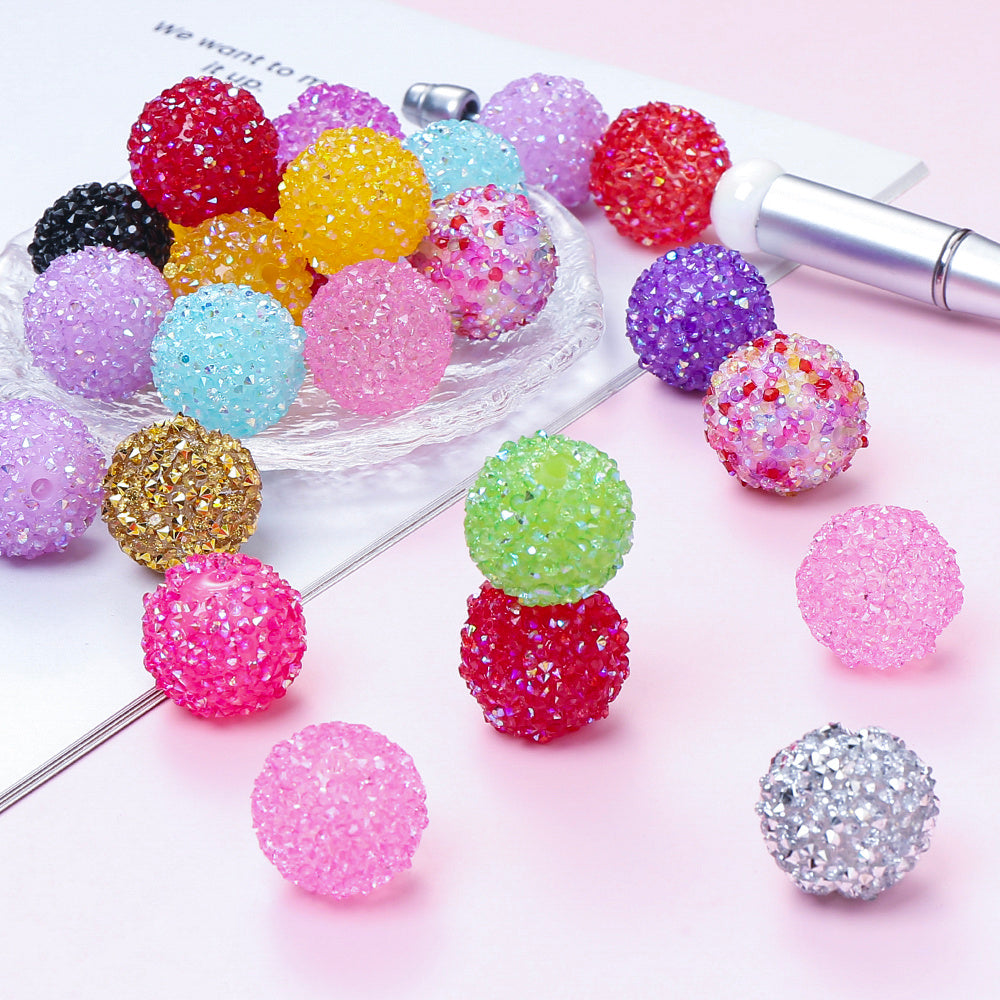 20mm Rhinestone Ball Spacer Beads