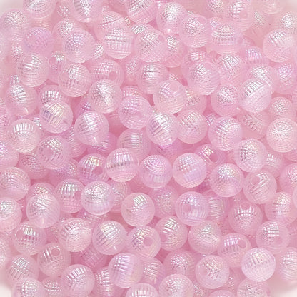 12mm AB Dreamy Gradient Fish Scale Round Flatback Resin Beads