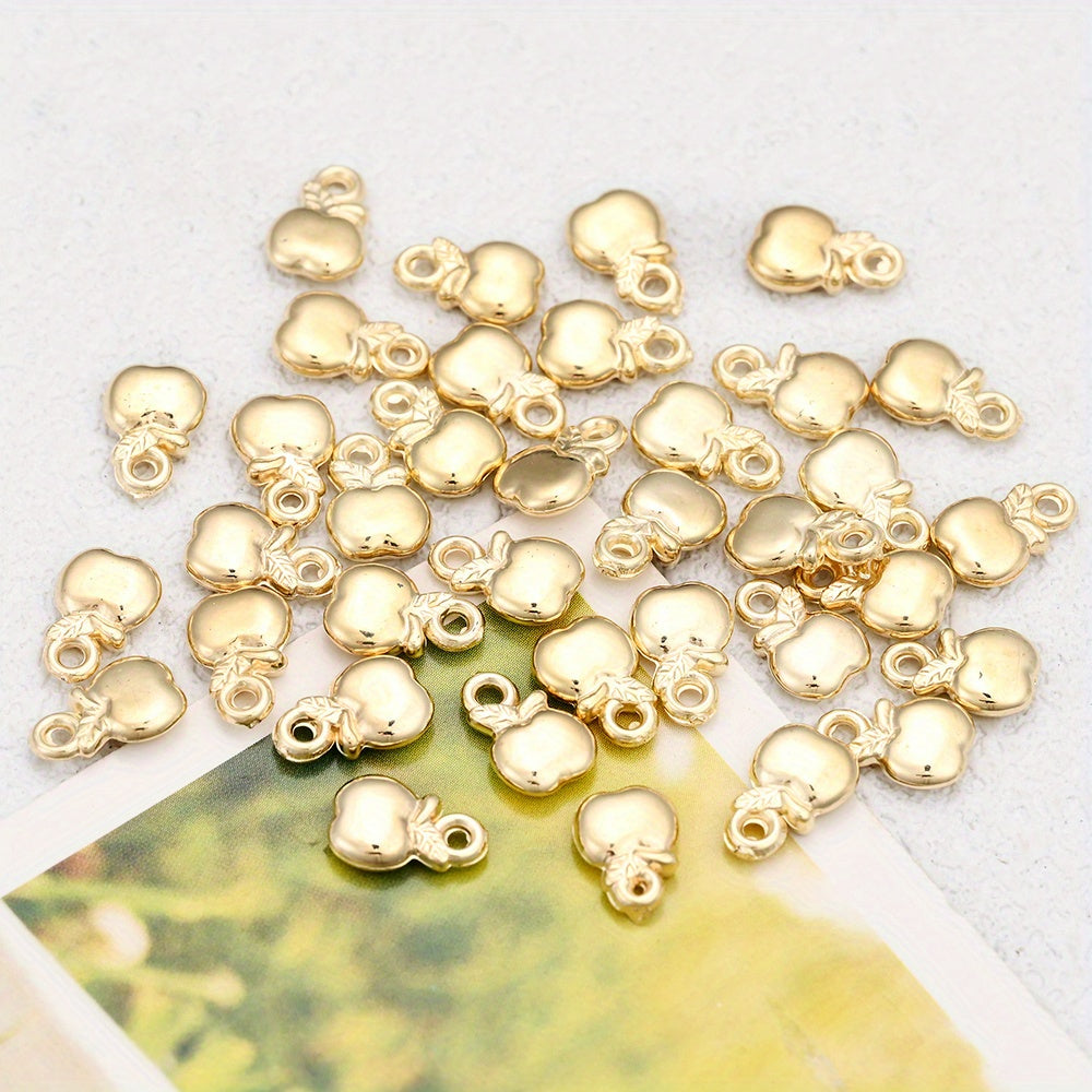 200pcs CCB Golden Apple Pendant Beads