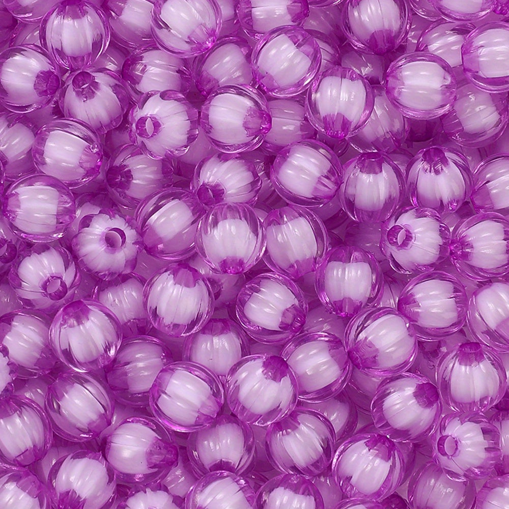 8/10mm Acrylic Pumpkin Beads