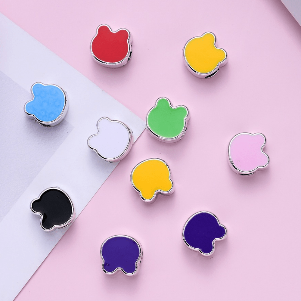 10mm Bear-Shaped Plastic Spacer Beads