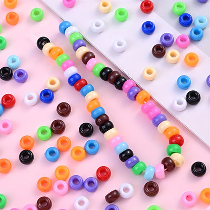 100pcs 7mm Solid Color Acrylic Beads