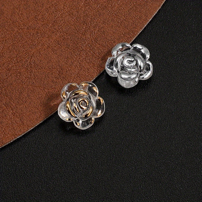 100pcs 12mm Transparent Rose Flower Acrylic Beads
