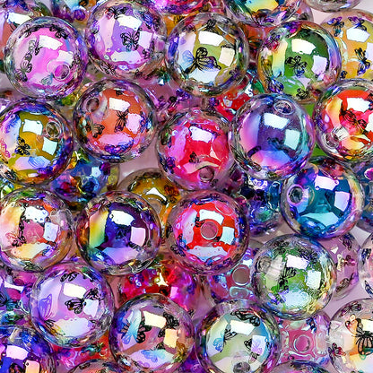 16mm Pearlescent Butterfly Acrylic Beads