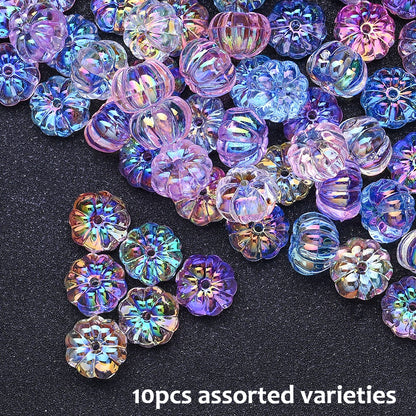 15mm UV Coated Pumpkin Acrylic Beads