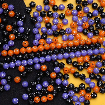 8mm Halloween Rhinestone Acrylic Spacer Beads