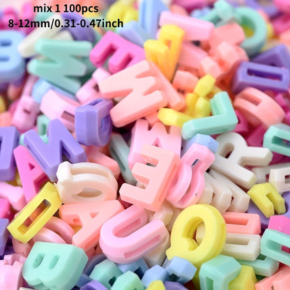 Colored Stripes Shiny Acrylic Spacer Beads