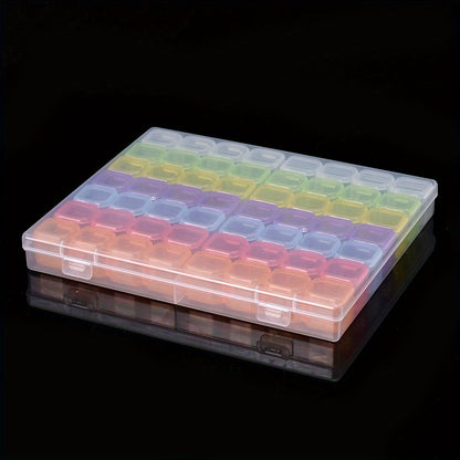 Transparent Plastic Beads Storage Box Set