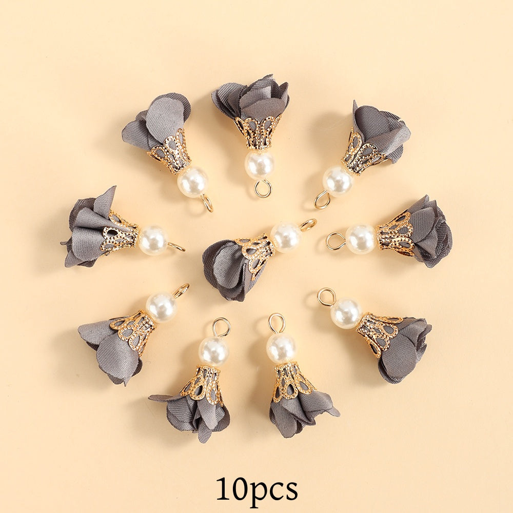 10pcs Colorful Petal Tassel Charm Pendants