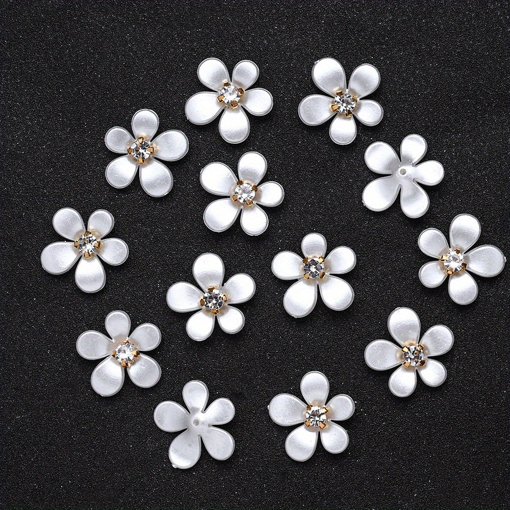 21x22mm Acrylic Five-Petal Flower Beads
