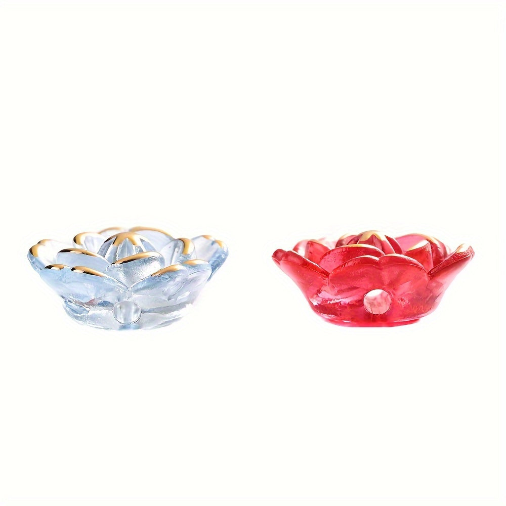 CCB Imitation Metal Plastic Flower Bead Caps