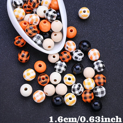 Halloween Wood Spacer Beads