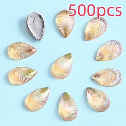500pcs 8x12mm Waterdrop Resin Flatback Beads