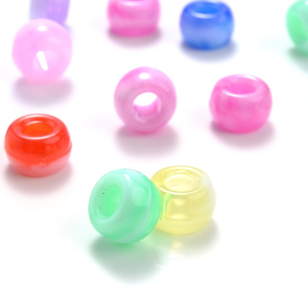 Crack Inside Multicolor Glass Round Beads
