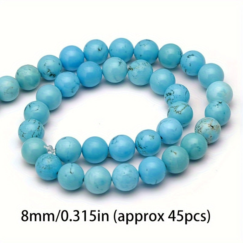 Blue Stone Round Spacer Beads
