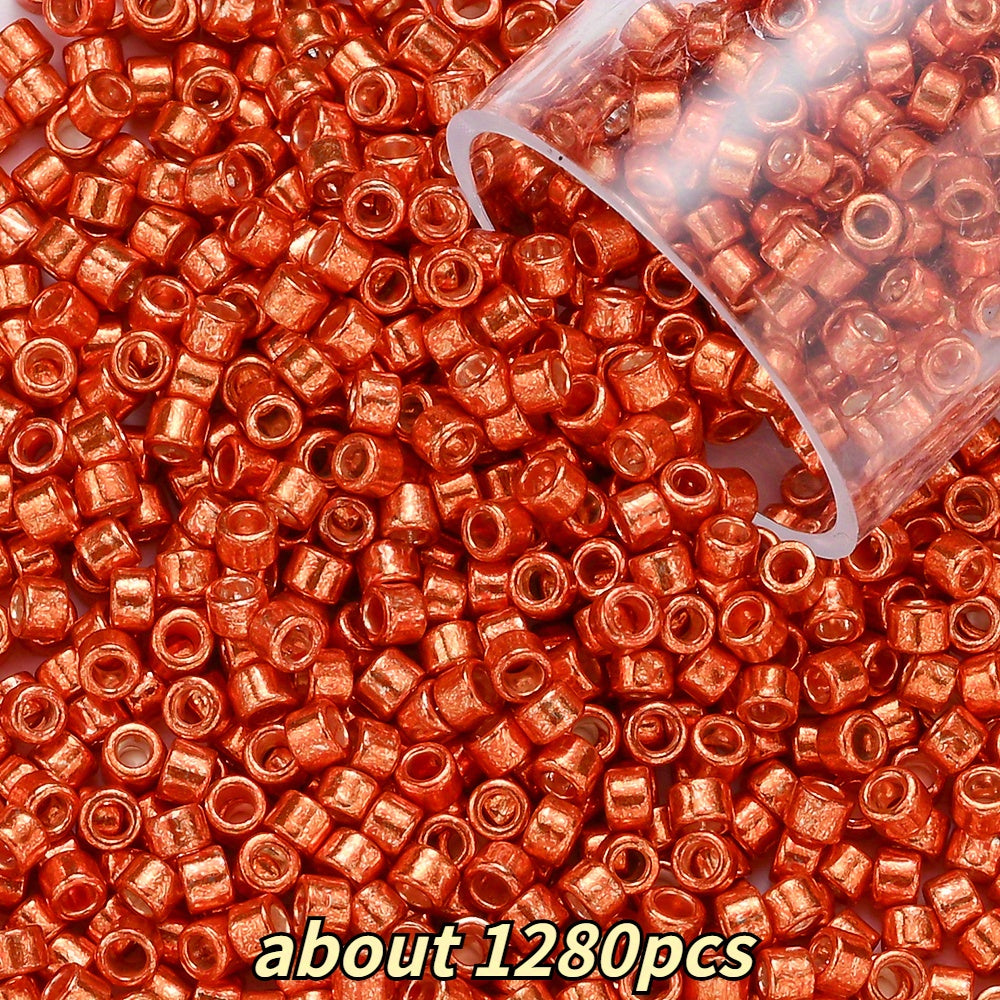 2mm Antique Color Glass Tube Beads