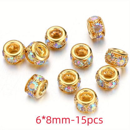 Mix Color Faceted Sparkly Acrylic Spacer Beads