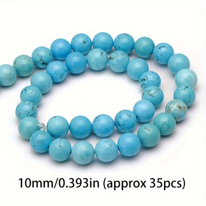 Blue Stone Round Spacer Beads