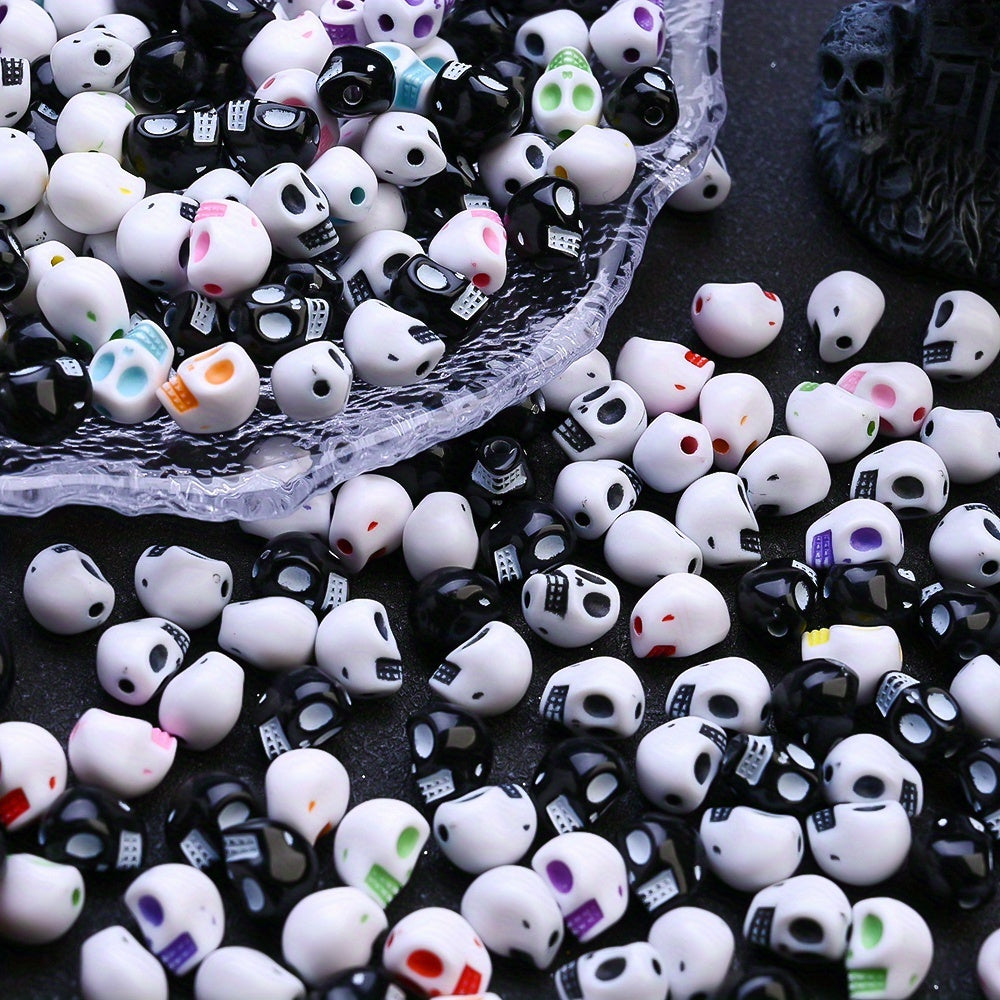 Halloween Acrylic Skull Beads