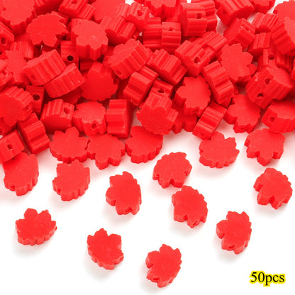 8–10mm Thanksgiving Fall Polymer Clay Spacer Beads, 50pcs