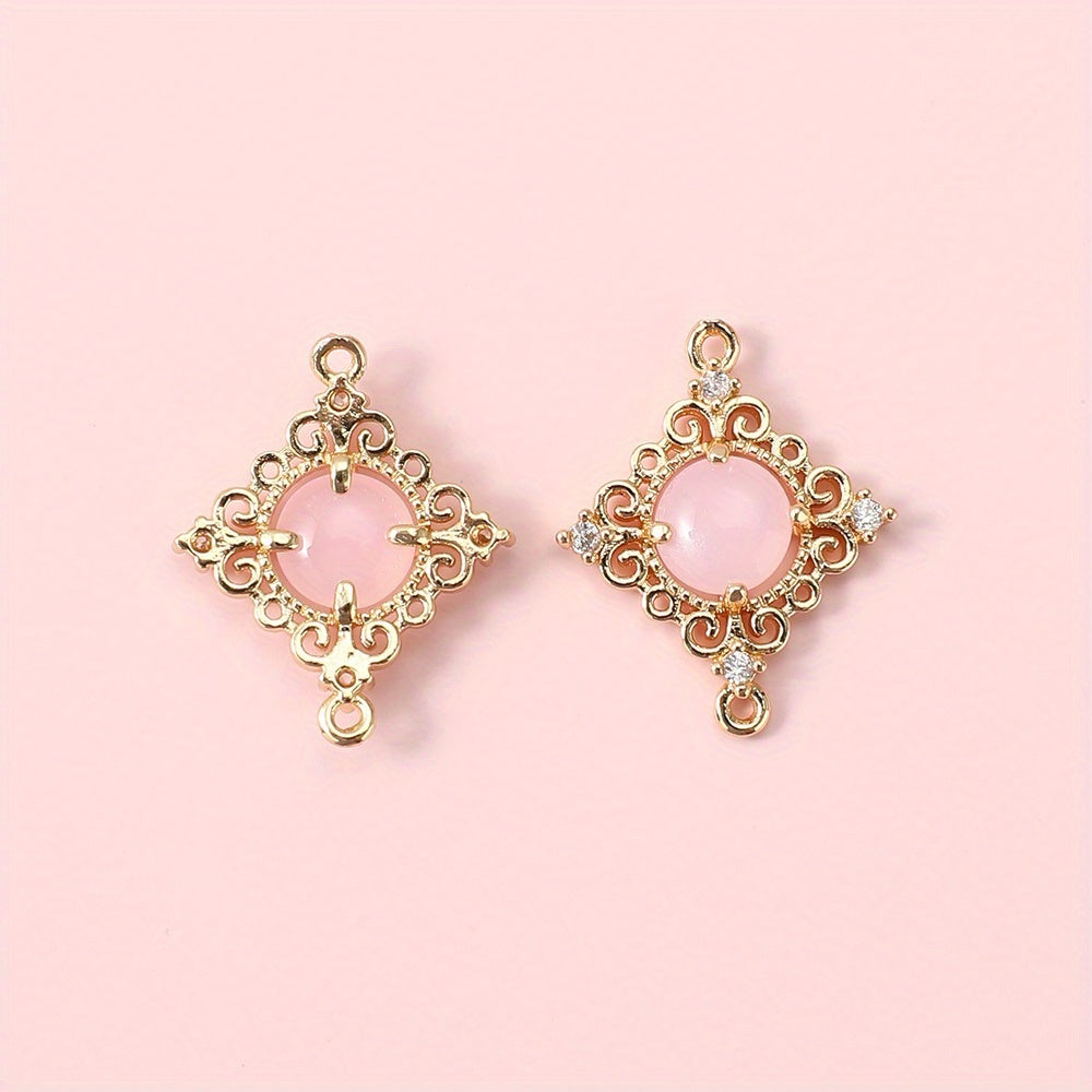 Four-Pointed Star Glass Pendants