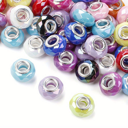 European Style Colorful Crystal Rhinestone Big Hole Beads