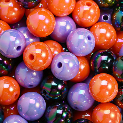 14mm Halloween Acrylic Round Spacer Beads