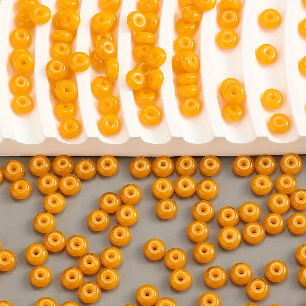 100pcs 3x6mm Glass Wheel Beads