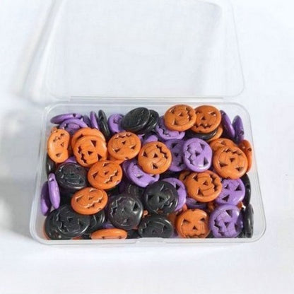 Halloween Turquoise Skull &amp; Pumpkin Beads