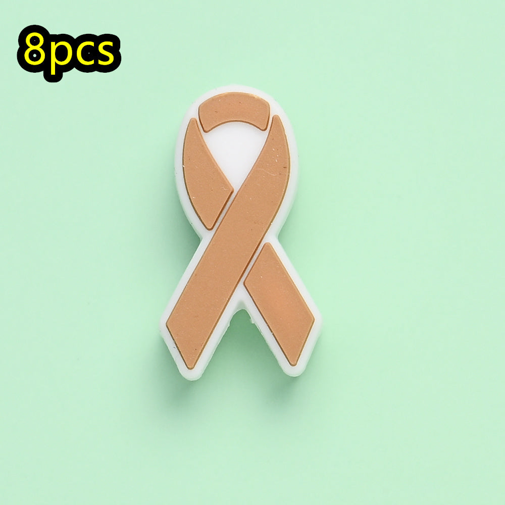 Cancer Awareness Ribbon Focal Beads