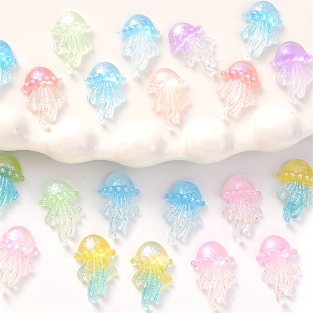 50-Piece Green Leaf Shape Mixed Acrylic Beads