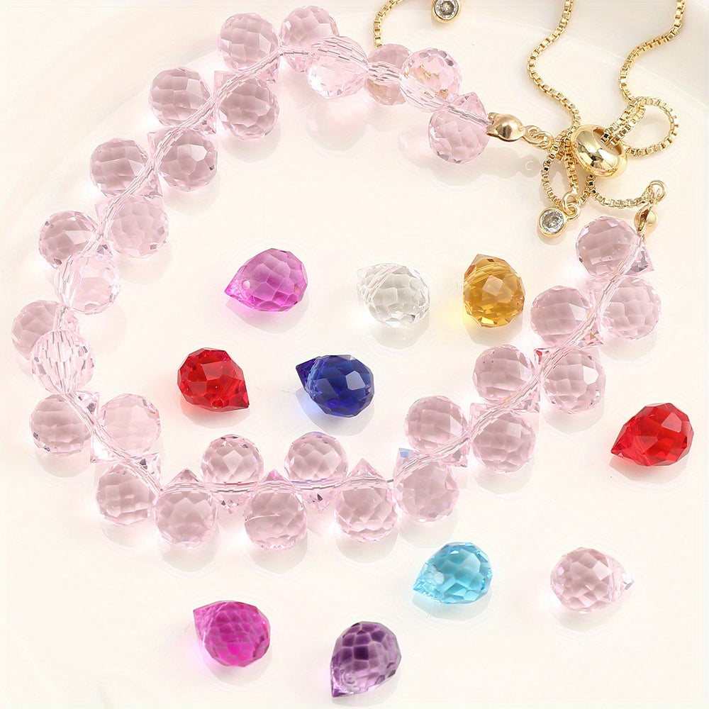 8x10mm Strawberry Water Drop Glass Beads
