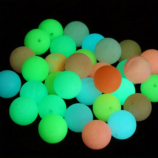 10pcs 15mm Luminous Silicone Round Beads
