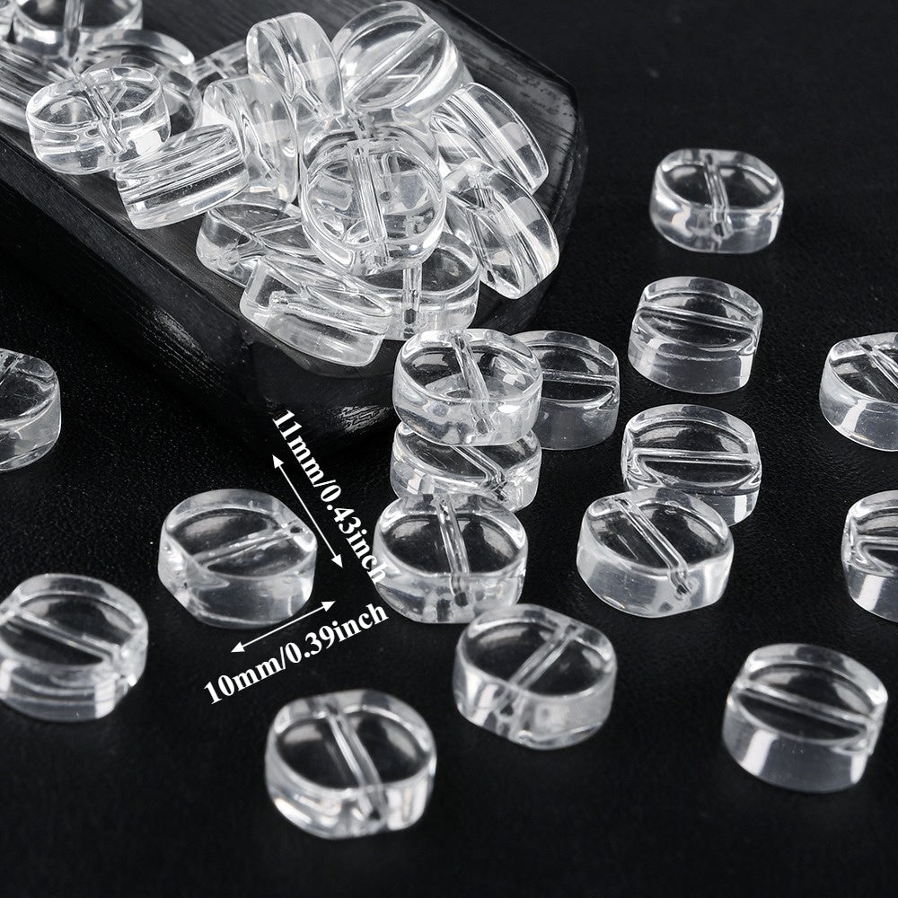 10×11mm Synthetic Crystal Faceted Glass Beads