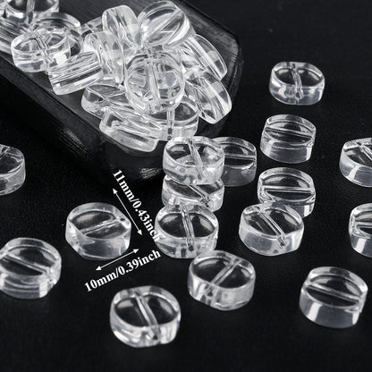 10×11mm Synthetic Crystal Faceted Glass Beads