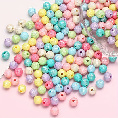 50/100pcs 8/10mm Macaron Color Acrylic Round Beads