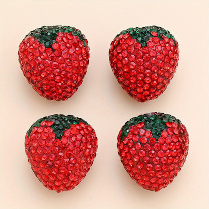 Red Strawberry Soft Clay Beads
