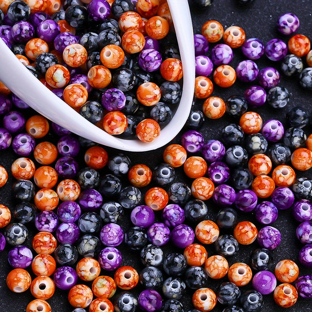 8mm Halloween Acrylic Crackle Beads